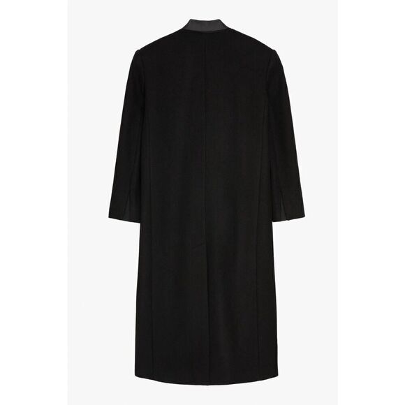 ZARA WOOL COAT WITH PLEATED LINING LIMITED EDITION BLACK MEDIUM - Picture 5 of 16